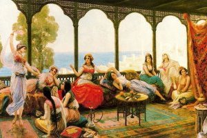 Femmes sur une terrasse