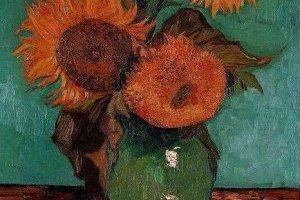 Vase avec trois tournesols 