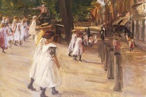 Sur le chemin de l'école à Edam