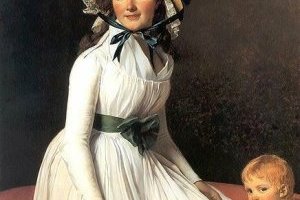Portrait de madame Emilie Seriziat et son fils