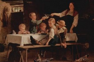 Les enfants au déjeuner