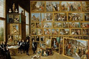 Le gouverneur Léopold-Guillaume dans sa galerie de tableaux à Bruxelles