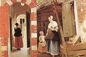 La cour d'une maison à Delft