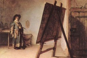 Autoportrait avec chevalet