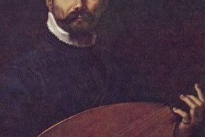 Portrait de Giovanni Gabrielle jouant du luth