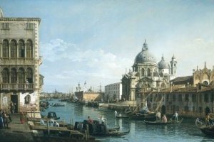 Une vue à l'entrée du Grand Canal, Venise 