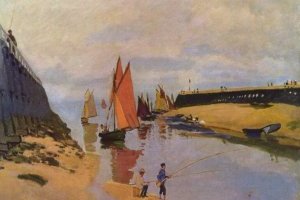 L'entrée du port de Trouville