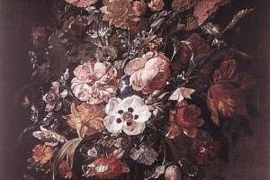 Bouquet dans un vase en verre