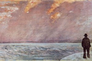 Coucher de soleil sur la mer 