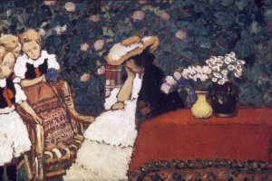 Femme avec trois filles