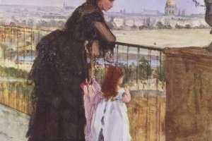 Femme et enfant sur un balcon